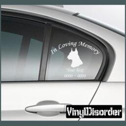 Dog Boxer in Loving Memory Custom Car Or Wall Vinyl Decal Stickers - Ilmdogboxeret - thumbnail 1