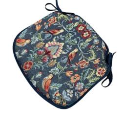 William Denim Tapestry Small Spindle Back Tie-On Seat Pads Dining/Patio/Garden/Kitchen - thumbnail 3