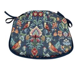 William Denim Tapestry Small Spindle Back Tie-On Seat Pads Dining/Patio/Garden/Kitchen - thumbnail 2