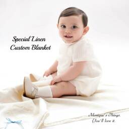 Blanket Special Light Linen Blanket. Custom Blankets. Create Your Own Design. Baby Blanket. Day O Daily Use. Baptism, Showers - thumbnail 2