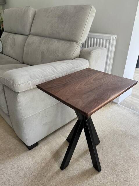 Solid Walnut Side Table Modern Sofa End Table - image 1