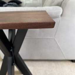 Solid Walnut Side Table Modern Sofa End Table - thumbnail 3
