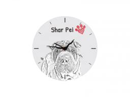 Shar Pei, Free Standing Mdf Floor Clock With An Image Of A Dog - thumbnail 1