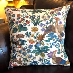 Harris Tweed Patchwork Handmade Cushion Cover. 18 X Inches. Scottish Pure Wool Tweed. Sanderson Countryside Fabric - thumbnail 3