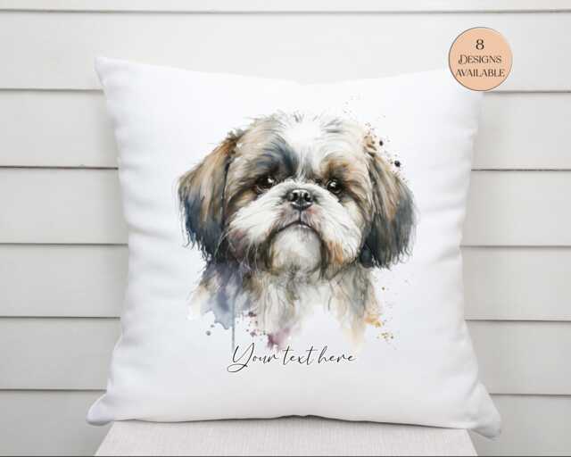 Personalised Shih Tzu Cushion - Throw Pillow Dog Lover Gift Pet Memorial - image 1