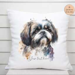 Personalised Shih Tzu Cushion - Throw Pillow Dog Lover Gift Pet Memorial - thumbnail 3