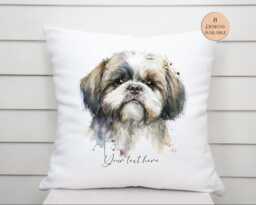 Personalised Shih Tzu Cushion - Throw Pillow Dog Lover Gift Pet Memorial