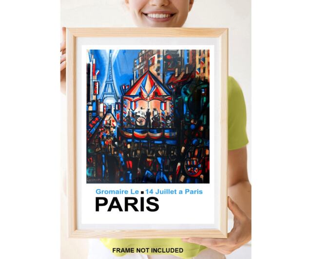 Reprint Of A Vintage Travel Poster To Paris - image 1