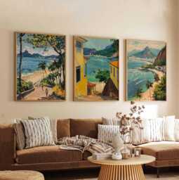 Set Of 3 Rio De Janeiro Posters, Travel Prints, Wall Art, Prints Set, Decor - thumbnail 1