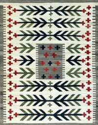 Handmade Scandinavian Kilim Rug Swedish Wool, Nordic Beige Decor - thumbnail 1