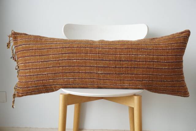 Brown Dot Block Print Mudcloth Hmong Pillow Case - image 1