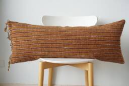 Brown Dot Block Print Mudcloth Hmong Pillow Case - thumbnail 1