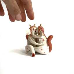 Decorative Female Figurine, Spiritual Witchy Decor, Lesbian Wedding Gift, Deities & Demigods, Folklore Devil Girl - thumbnail 3