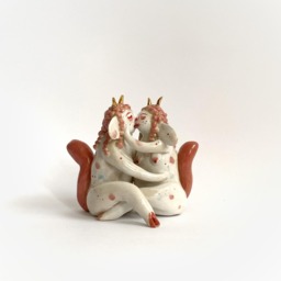 Decorative Female Figurine, Spiritual Witchy Decor, Lesbian Wedding Gift, Deities & Demigods, Folklore Devil Girl - thumbnail 1