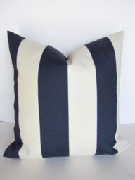 Sale Blue Striped Pillows Navy Blue Throw Pillow Covers Indoor Outdoor 16 18x18 20 Dark Striped White Nautical Pillow Clearance - thumbnail 1