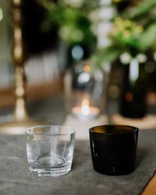 Tealight Holder - Recycled Glass Clear Handmade Uk, Eco-Friendly Home Decor - image 1