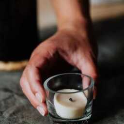 Tealight Holder - Recycled Glass Clear Handmade Uk, Eco-Friendly Home Decor - thumbnail 2