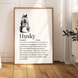Husky Definition Print, Wall Print For Owners, Dog Dog, Siberian - thumbnail 1