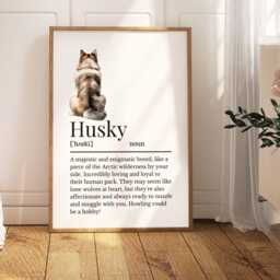 Husky Definition Print, Wall Print For Owners, Dog Dog, Siberian - thumbnail 2