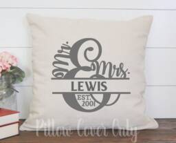 Couple Gift, Wedding Anniversary, Valentine, Personalized Pillow, Name Family Custom Engagement, Valentine - thumbnail 1