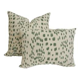 Brunschwig & Fils - Les Touches Green Luxurious Modern Animal Print Designer Cushion Cover Luxury Throw Pillow Handmade Home Decor - thumbnail 3