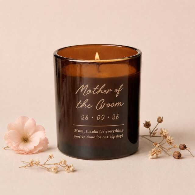 Personalised Mother Of The Groom Candle Gift For Groom's Mum Scented Candle - image 1