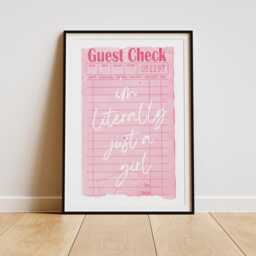 Literally Just A Girl - 04 Trendy Coquette Aesthetic Print, Feminine Pastel Decor, Preppy Home Soft Girl, Funny Girly Quote Wall Art - thumbnail 2