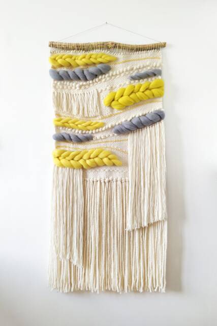 Long Woven Wall Hanging Boho Textile Art Perfect As Narrow Corner Or Staircase Wall Decor in Warm Coastal Living Room - image 1