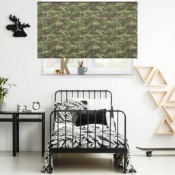 Green Camouflage Roller Blind, Children's Blackout Boy's Roller Blind, Made To Measure - thumbnail 2