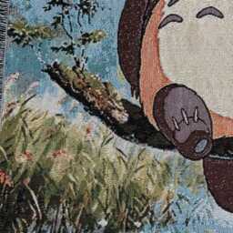 My Neighbor Totoro Woven Tapestry - Anime Forest Spirit Throw, 100% Cotton Wall Art - thumbnail 4