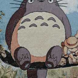 My Neighbor Totoro Woven Tapestry - Anime Forest Spirit Throw, 100% Cotton Wall Art - thumbnail 2
