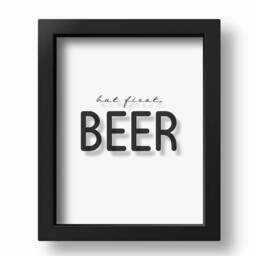 Transparent But First Beer Poster Sign Wall Art Gift For Him Print Kitchen Decor Bar Lover - thumbnail 3