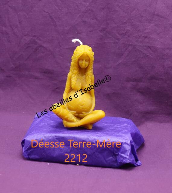 Candle in Pure Beeswax - Goddess Mother Earth - image 1