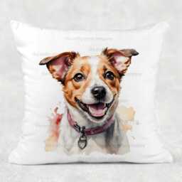 Jack Russell Terrier Personalised Cushion Cover Pillow Case Custom Gift - Pet Gift For Dog Lover Portrait - thumbnail 4