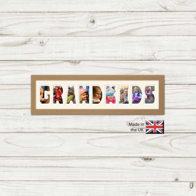 Grandkids Photo Frame Word Name Special Gift Mother's Day 16-Dd By Photos in A Word - image 1