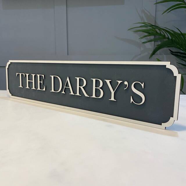 Personalised Family Wall Name Street Sign Decor Railway Gift - image 1