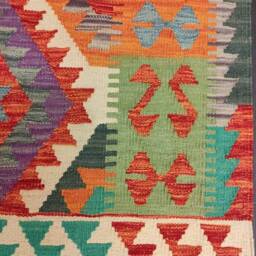 Classic Kilim Rug, Handmade Artisan Afghan Turkish Persian Qashqai Navajo Bohemian Natural Wool Flatweave Multicolour Rug 151x98 cm - thumbnail 4