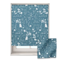 Blue Sketch Hares Roller Blind, Nursery Roller Blind, Guess How Much I Love You, Made To Measure, Blackout Blind