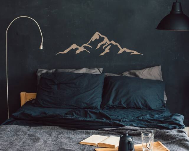 Mountain Wall Decal - Man Cave Decor, Modern Art, Minimalist Removable Sticker - image 1
