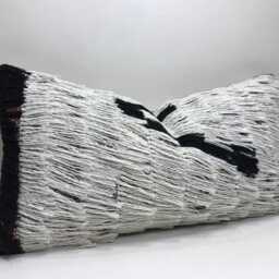 Vintage Kilim Lumbar Pillow, Bohemian Turkish Throw, 12x24 - thumbnail 2