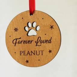 Pet Remembrance Gift, Dog Memorial, Cat Loss Sympathy Gift Personalised Christmas Bauble, Forever Loved - thumbnail 3
