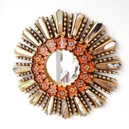 "Peruvian Mirrors ""Lime Orange 35cm" - thumbnail 1