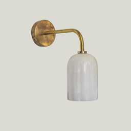 Alabaster Wall Lamp With Brass Or Nickel, Decorative Sconce, Ambient Light Fixture