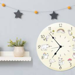 Kids Wall Clock, Nursery Childrens Silent Decor - thumbnail 4
