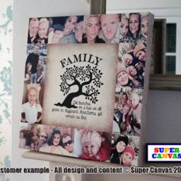 Family Quote Personalised Picture Photo Collage Wall Art Framed Canvas Print Mum Dad Friend Grandparent Wife Husband Birthday Gift - thumbnail 2