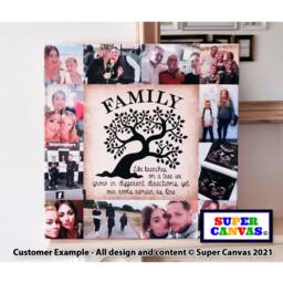 Family Quote Personalised Picture Photo Collage Wall Art Framed Canvas Print Mum Dad Friend Grandparent Wife Husband Birthday Gift - thumbnail 3