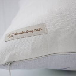 Laura Ashley Floral Cushion Handmade Violetta Silver White Pillow - thumbnail 3
