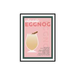 Eggnog Classic Christmas Cocktail Recipe Print - Decor, Bar Prints, Retro Print, Gifts, Cart, Eclectic Kitchen - thumbnail 3