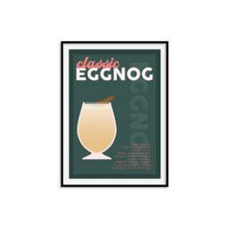 Eggnog Classic Christmas Cocktail Recipe Print - Decor, Bar Prints, Retro Print, Gifts, Cart, Eclectic Kitchen - thumbnail 2