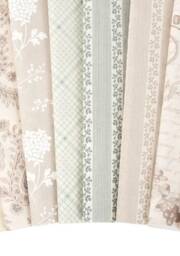 Sky Green Floral Stripe Crib Sheet Vintage Cotton Baby Bedding - thumbnail 2